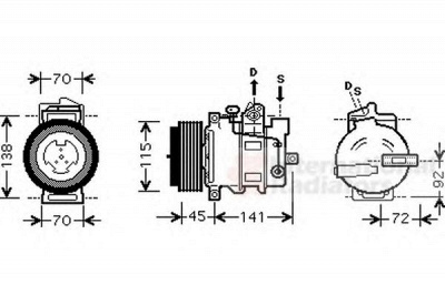 VAN WEZEL 3000k439 -  Компрессор, кондиционер